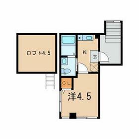 フィオーレ三軒茶屋(1K/1階)の間取り写真