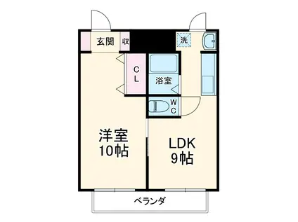 フォレスト18(1LDK/3階)の間取り写真