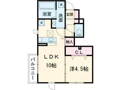 クレールコート(1LDK/1階)の間取り写真