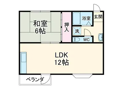 ハイツドリーム(1LDK/2階)の間取り写真