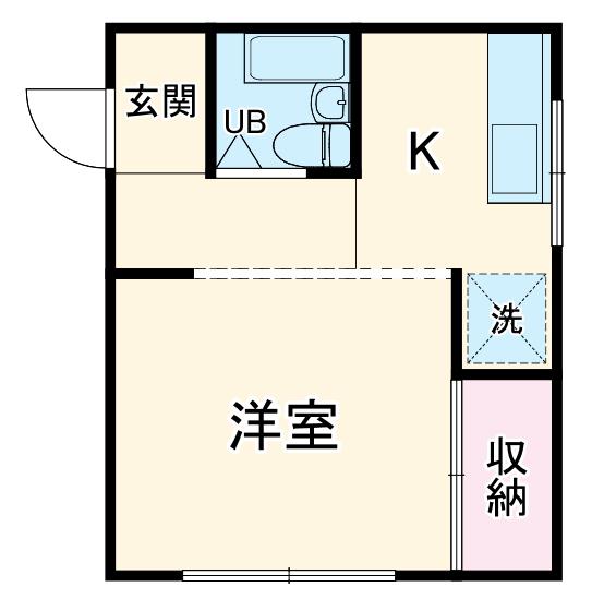 プチハイム追分(ワンルーム/1階)の間取り写真