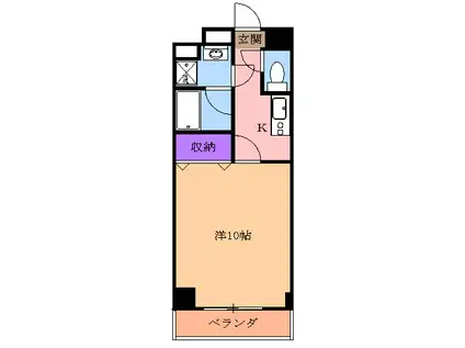 リヴェルFUJI(1K/5階)の間取り写真