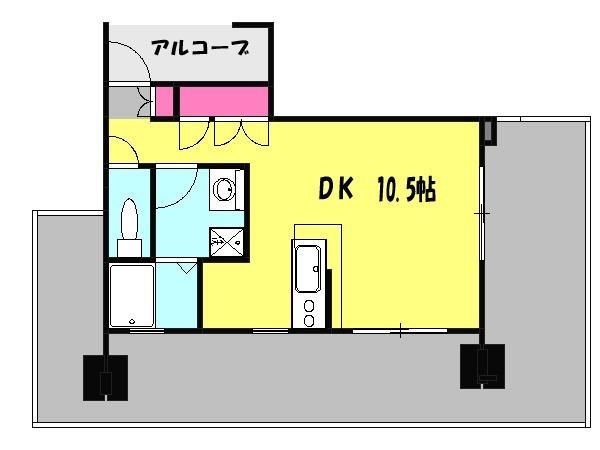 レアージュ小田原本町(1K/2階)の間取り写真