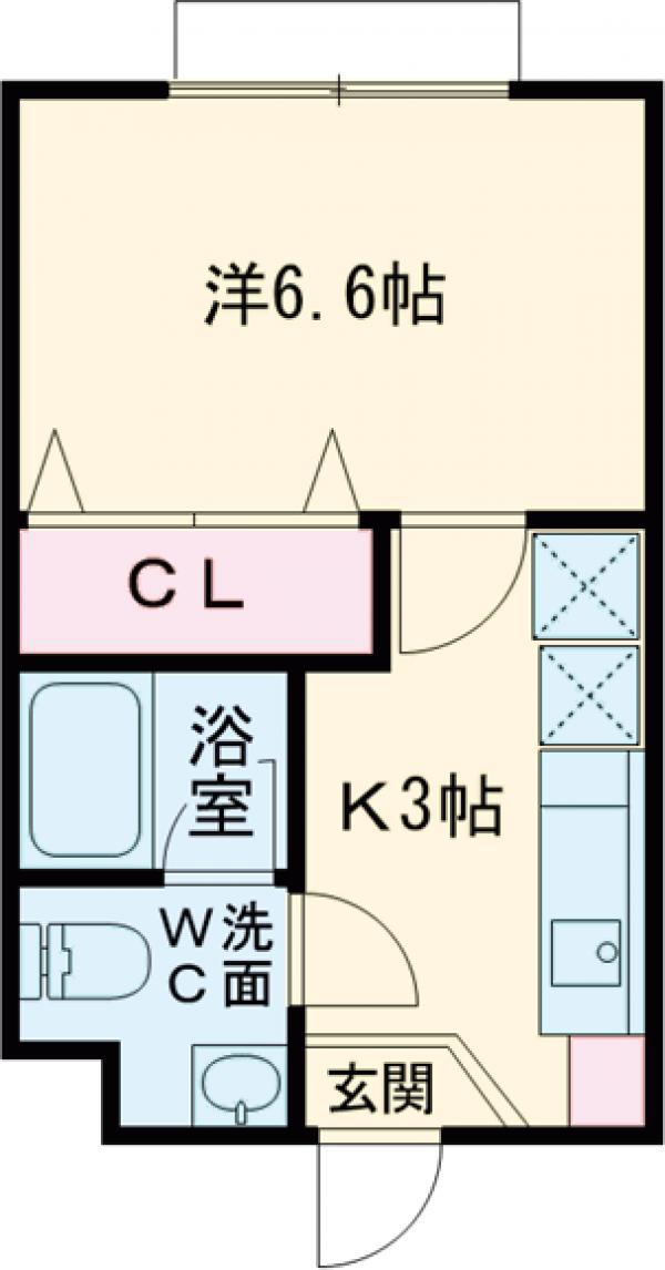 メルベーユ秀華二番館(1K/2階)の間取り写真