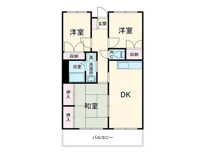 湘南カームライズ(3DK/3階)の間取り写真