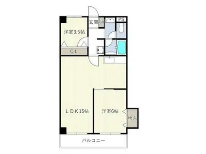 トーカド宮崎台(3DK/2階)の間取り写真