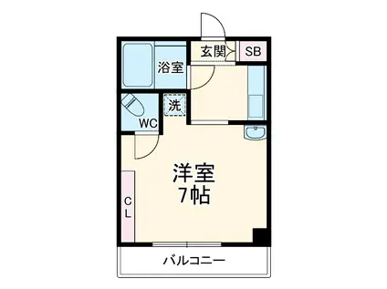 MILLET(1K/3階)の間取り写真