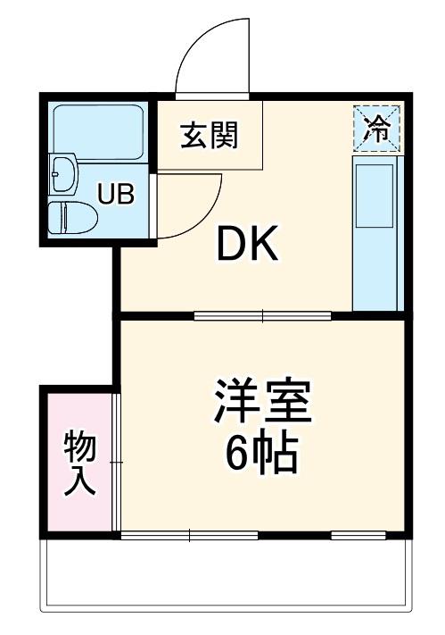 ラピタスY(1DK/2階)の間取り写真
