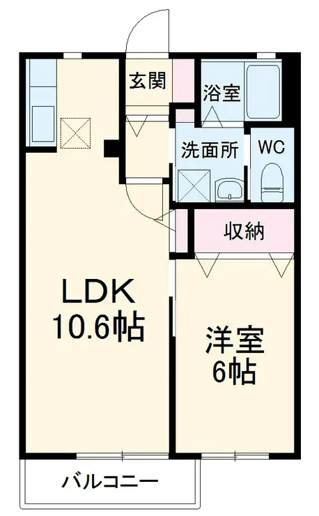 ローズクラヴィエ 1階階 間取り