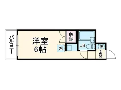 メゾン・ド・ジュール(ワンルーム/2階)の間取り写真