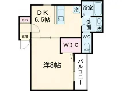 メルディア西新井本町(1DK/3階)の間取り写真