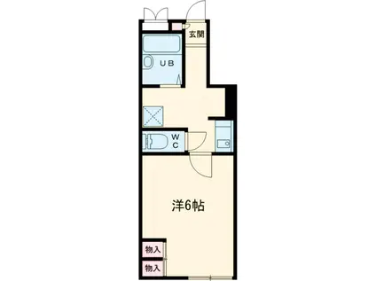 上越線 井野駅(群馬) 徒歩7分 2階建 築22年(1K/1階)の間取り写真