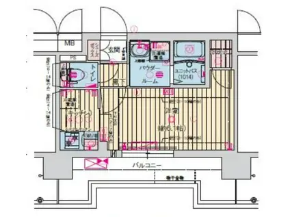 プレサンス東三国エンブレイス(1K/3階)の間取り写真