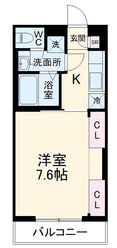 リブリ・ACEⅡ(1K/2階)の間取り写真