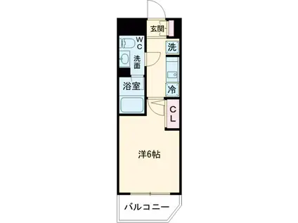 AZEST堀切菖蒲園3(1K/4階)の間取り写真