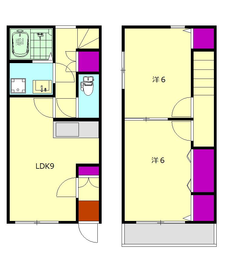 ＤＵＰＬＥＸ(2LDK)の間取り写真