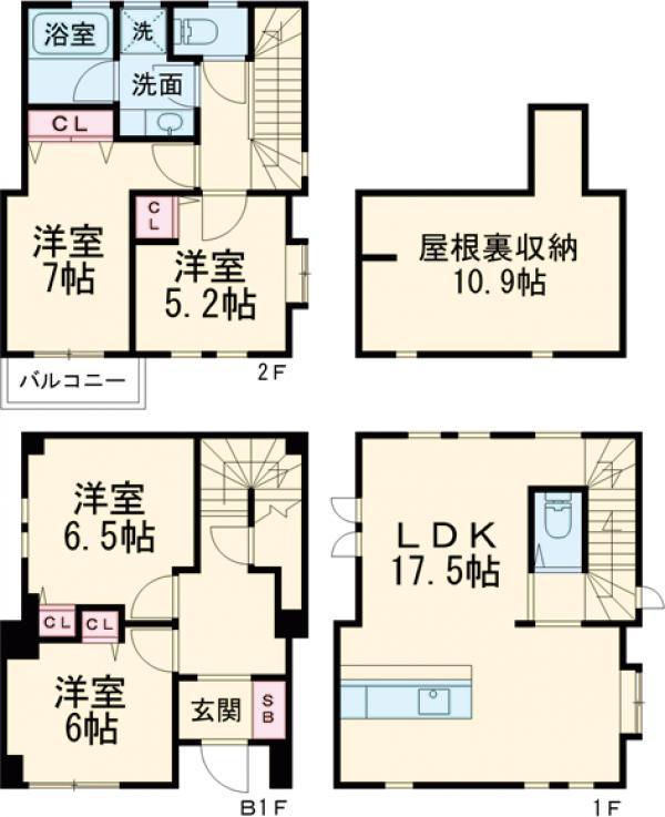 ラ　プラクミーヌ(4LDK)の間取り写真