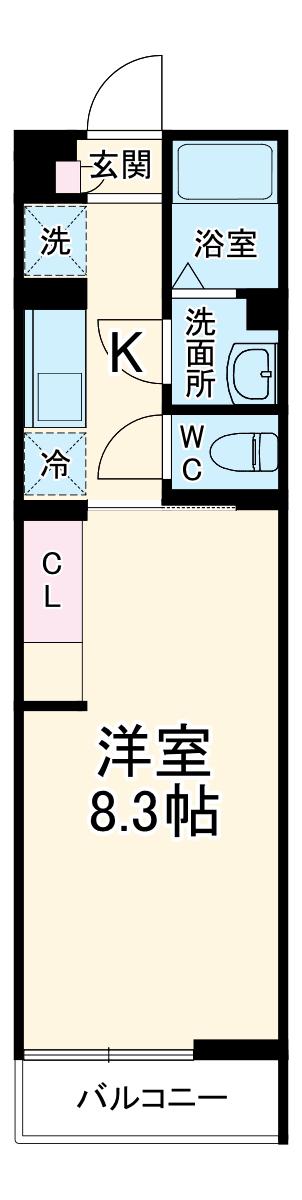 リブリ・GRAND FELIZ(1K/3階)の間取り写真