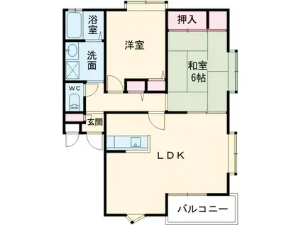 ガーデンハウス中野 東棟(2LDK/2階)の間取り写真