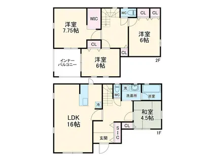 名鉄三河線 越戸駅 徒歩26分 1階建 築3年(4LDK)の間取り写真