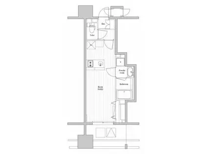 TOPAZ本厚木(1K/10階)の間取り写真