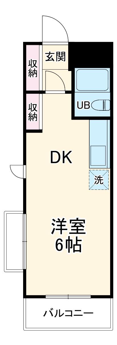 シティコーポパルナス小手指(1K/3階)の間取り写真
