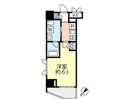 ヴァレッシア桜上水駅前シティ(1K/2階)の間取り写真