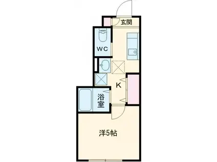 ミハス八幡山(1K/1階)の間取り写真