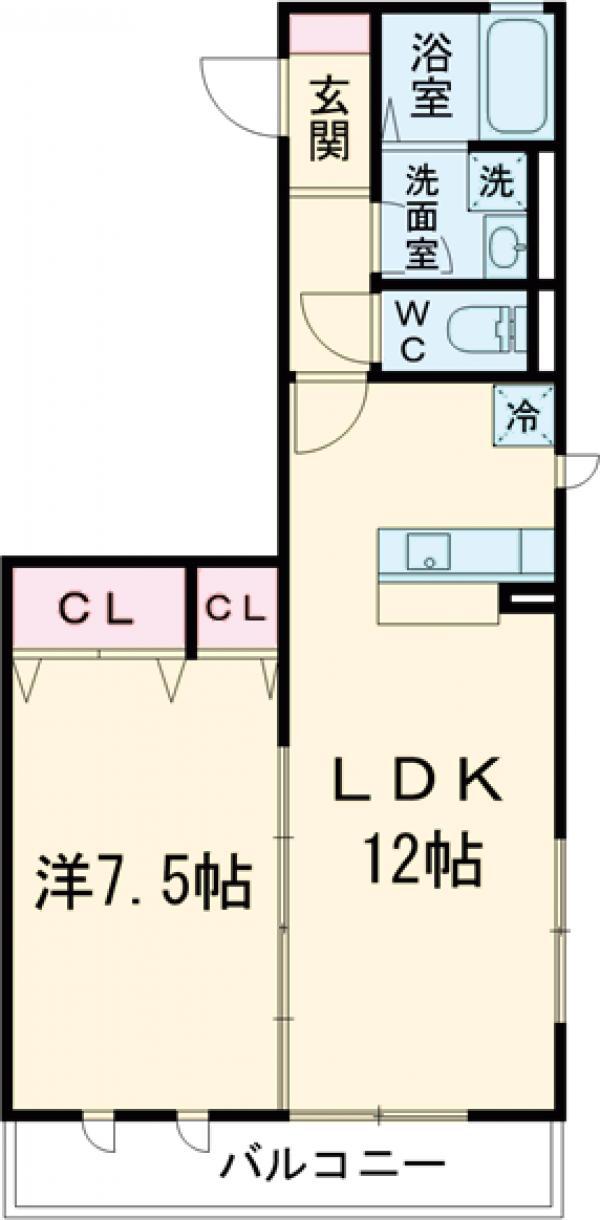 ラ エスペランサ(1LDK/3階)の間取り写真