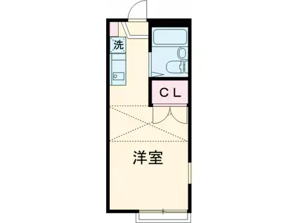 KSHKアパートメント(ワンルーム/1階)の間取り写真