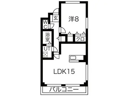 グリーンパークAYA(1LDK/3階)の間取り写真