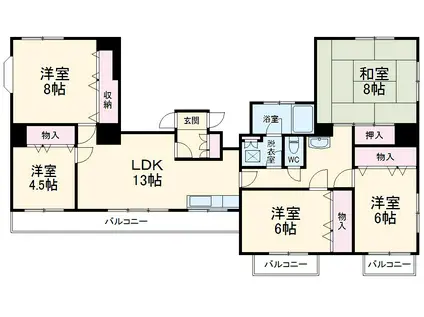 キャロット柏(5LDK/6階)の間取り写真