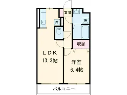 ミウ・プリマヴェーラ(1LDK/2階)の間取り写真