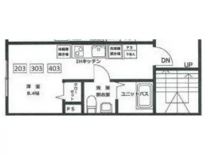 グランメゾン新高円寺(ワンルーム/4階)の間取り写真