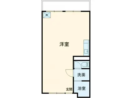 シャトーユゲマンション(ワンルーム/2階)の間取り写真