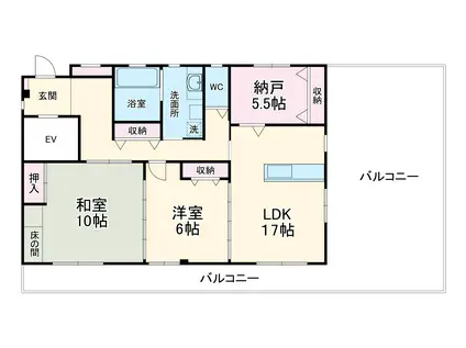 ピアグレイス(2SLDK/3階)の間取り写真