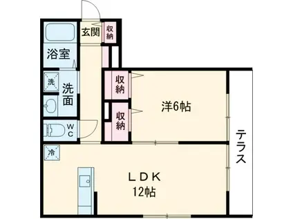グレイス大岡山(1LDK/1階)の間取り写真