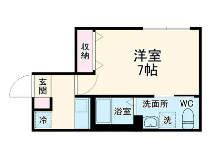 ベイルーム西鶴間(1K/1階)の間取り写真