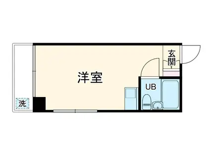 第5メゾン越仙(ワンルーム/2階)の間取り写真