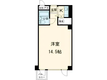ローレル永田町(ワンルーム/4階)の間取り写真