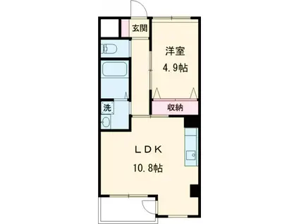 アジュールコート・久世(1LDK/3階)の間取り写真