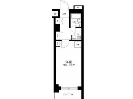 ライオンズマンション大森本町第2(1K/4階)の間取り写真