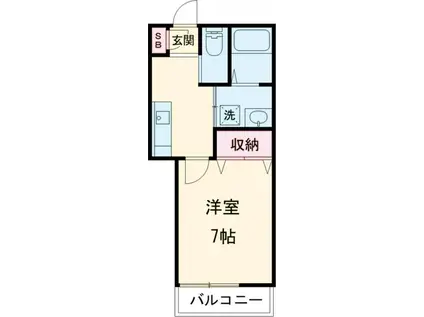 WINBELL(1K/1階)の間取り写真
