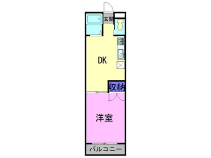 パーチハウスオーコ(1DK/1階)の間取り写真
