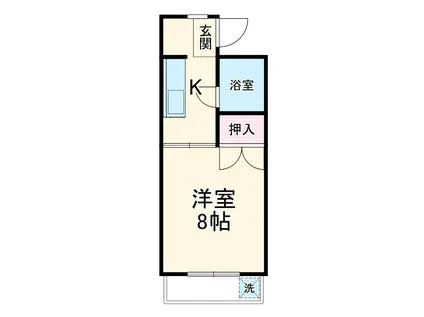 ダイヤヒルズ(1K/2階)の間取り写真