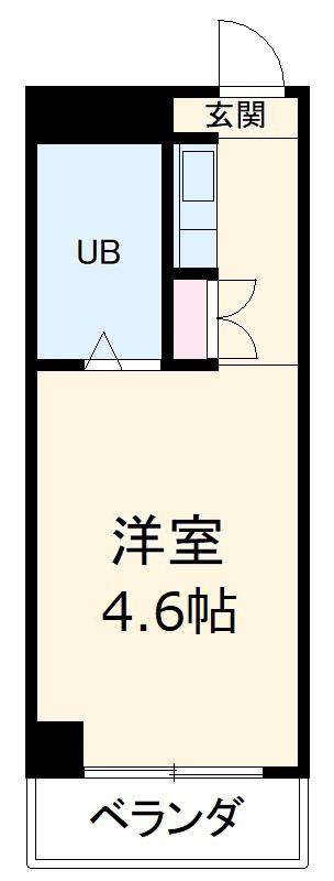 ハートイン大針(ワンルーム/2階)の間取り写真