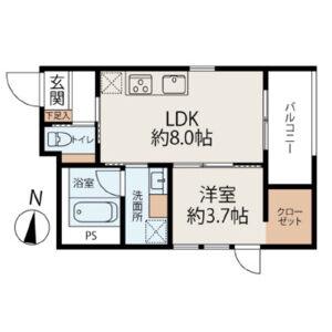 WELLNEST ROOM 名駅南(1LDK/2階)の間取り写真