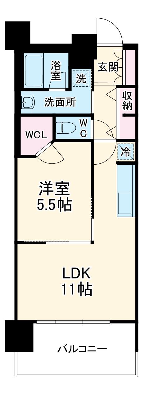 S-RESIDENCE本郷Ⅱ(1LDK/10階)の間取り写真