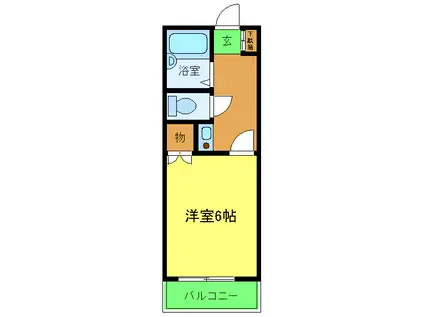コートTAKUMI(1K/2階)の間取り写真