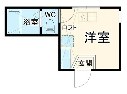 ユナイト蒔田エヴァーオンワード(ワンルーム/2階)の間取り写真